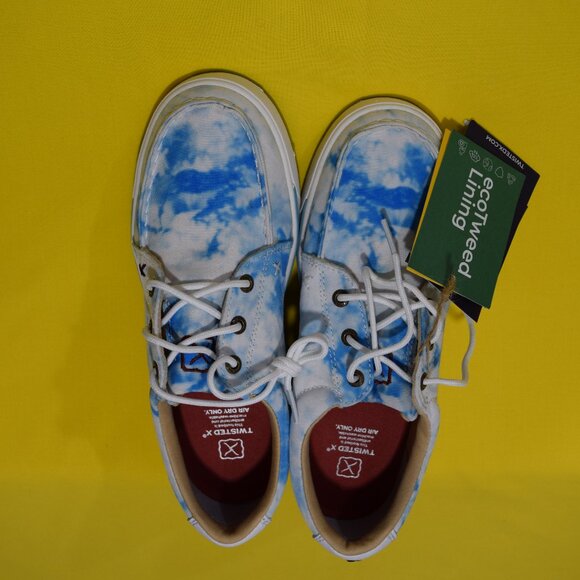 Twisted X Ladies Blue Size 7.5 Tie-Dye Kicks Slip-on Shoes NWT - Picture 7 of 9